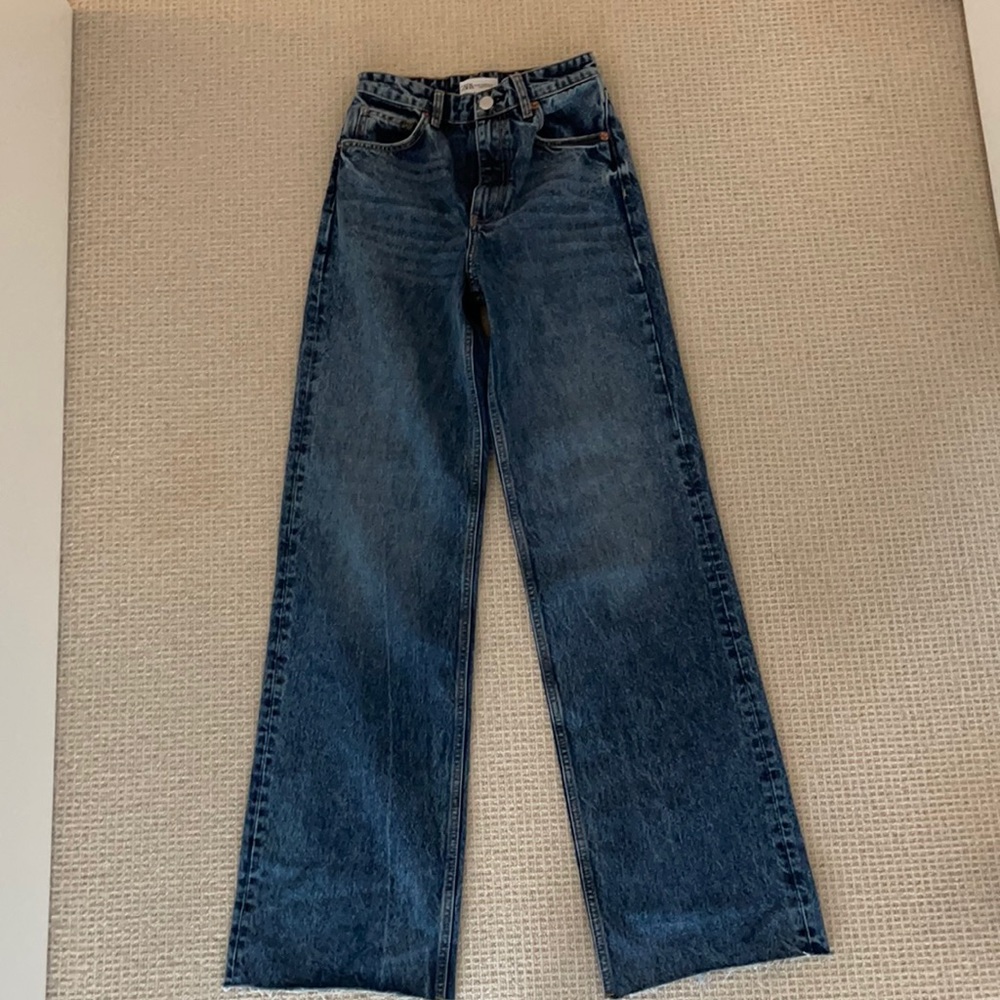 Zara wide leg full length jeans